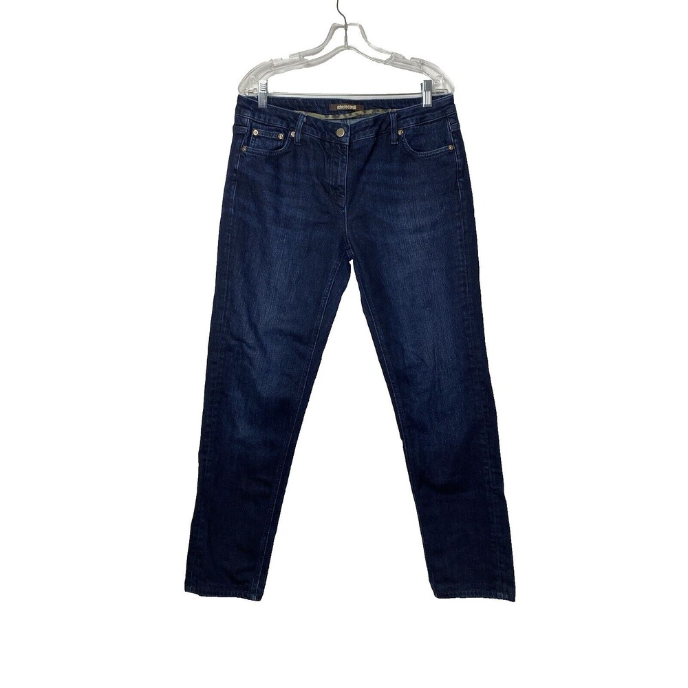 Roberto Cavalli Women's Straight Leg Jeans in Dark Blue